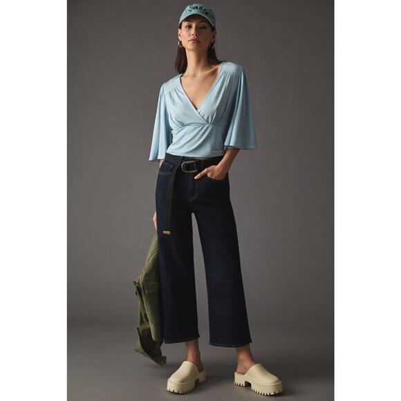 Anthropologie Draped V-Neck Top - New Large - Picture 4 of 5